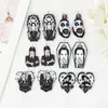 Charms 6PCS Black Magic Heks Halloween Acryl Charm Hanger Epoxy Schaar Hand Man Voor DIY Oorbellen Armbanden Ketting Sieraden