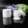 Pot en verre de 20g 30g 50g, pots cosmétiques en porcelaine blanche avec couvercle intérieur en PP pour baume à lèvres, crème pour le visage, Duhct