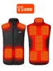 Intimo termico da uomo Gilet riscaldante Uomo Gilet invernale riscaldato Abbigliamento Caccia Sci Giacca riscaldante Abbigliamento antigelo Abbigliamento alimentato tramite USB 17 Aree 231122