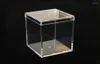 Presentförpackning Transparent akrylförvaringslåda KLAR SQUARE CUBE Multipurpose Display Case Plexiglass smycken Förpackningslådor