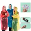 Poncho de pluie jetable Ultra-fin, 2 pièces, pour adultes et enfants, Protection extérieure imperméable, couleur aléatoire