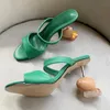 Chaussures habillées en forme d'oeuf et de passerelle de mode sandales à talons hauts vêtements d'extérieur en cuir pour femmes