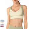 al Women Sports Bras Tops Cew Neck Fintness Tank Vest Skinfriendly Workout Breathble Crisscross Quick Dry Top Female DS123