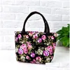 Sacs de rangement Floral ethnique unique sac à main Shoder toile fleur réutilisable magasin portable femmes sac fourre-tout avec fermeture à glissière haute capacité 4MH D DHFIQ