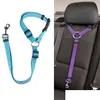 Dog Collars Leashes Nylon Seatbelts Safety Pet Car Seat Belt Adjustable Leash Headrest Restraint Harnes Strap For Vehicle Accessories Dh4Vx