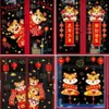 Adesivi murali 2022 Decorazioni anno cinese Tigre Decorazioni per la casa Cartone animato Banner appeso Festivo Abbellimento decorativo2293