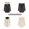 Women's Trench Coats Coat Autumn And Winter Both Sides Can Wear Warm Cotton Padded Long Sleeve Windbreaker Girls Jackets