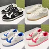 New MAC80 Sneakers Men Women Running Shoes Interlocking G Embroidery Black And White Leather Retro-Inspired Trainers MAC80 Flat Shoes With box
