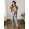 Women's Jumpsuits Rompers Summer Women Jumpsuits Elegant Black White Office Work V-neck Jumpsuit Casual Bodysuit Rompers 230422