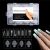 False Nails 192pcs Nail False Tips Mould Quick Building Mold TipsStickers Nail Dual Forms Finger Extension Nail Art UV Building UV Gel Tool 231121