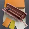 Pochette da donna Portafogli Portafoglio di design da uomo Borsa lunga in vera pelle Porta carte di credito Borsa per telefono a quadretti con cerniera Interstrato multiplo