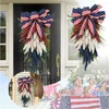 Fiori decorativi Decorazioni natalizie all'aperto Porta d'ingresso autunnale Giorno dell'indipendenza Ghirlanda patriottica americana