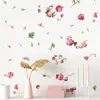 Muurstickers Mooie Vliegende Rozen Sticker Art Decals Slaapkamer Woonkamer Achtergrond Decoraties Wallpaper Home Muurschildering