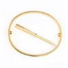 Cuff Cuff Fashion Top Quality Gold Style Love Stainless Steel Iced Out Screwdriver Bracelet Bangle For Women And Men Drop Delivery Jew Dhjgz
