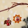 Garden Decorations 48st Christmas Mini Ornament Small Wood Party Gifts 230422