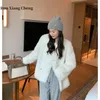 Futro dla kobiet Run Xiang Cheng Friendly Obroczek 2023 Jesień i zima uczucie ciepłego zagęszczonego płaszcza