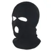 Fietsen Caps Maskers Pure Kleur Full Face Cover Masker 3 Gat Bivakmuts Gebreide Winter Ski Warmer Sjaal Outdoor208y