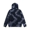 xinxinbuy Heren designer hoodie sweatshirt tie dye letterprint lange mouw dames blauw zwart wit grijs M-2XL