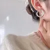 Stud Earrings Korean Women's 925 Sterling Silver Nordic Style Geometric Spiral Online Celebrity