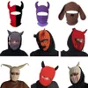 Casquettes de cyclisme Masques Halloween Cornes drôles Creative Bonnet tricoté Bonnets Chaud Couverture complète Masque de ski Chapeau coupe-vent Balaclava Chapeau fo275p