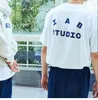 メンズTシャツ夏IABスタジオレタープリント韓国綿ゆるい汎用性のある男性カップ