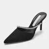 Sandaler Traf Black High Heels Woman Pumpar Summer Wedding Bride Spring Women Elegant Office Moderna damskor 230421