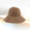 Berets 1PC Outdoor Hawaii Słomowy kapelusz okrągły blok słoneczny szerokie grzbiet UV Ochrona Summer Sunhat Beach (Khaki)