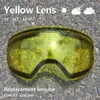 Ski Goggles Sunny Cloudy Lens for ski goggles GOG201 anti fog UV400 large spherical glass snow eyewear lenses lens only 231122