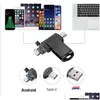 その他の携帯電話部品USB3.0 3IN1 USBフラッシュドライブ256G 128GB 64GB 32GB 16GB 8GB Type-C Android XS Max KeyChain U Disk 3 Dhoyt