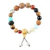 Strand Vintage Eighteen Seed Bodhi Bracelet 18 Buddha Bead Safety Amulet Handheld In Temple Style