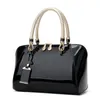 Lacquer leather handbag Women's shoulder bag Smooth solid color design Shell crossbody bag