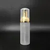 50 ml Reise-Schaumflaschen, mattierte Kunststoff-Schaumflaschen mit Gold/Silber-Pumpe, Handwaschseife, Mousse, Cremespender, Sprudelflasche, BPA-frei