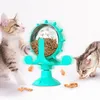 Cat Bowls matare Pet Dog Rotating Wheel Feater Bowl för hundar Multifunktionell läckande leksaksmat Foderbehållarförsörjning328y