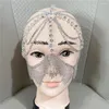 Haarspeldjes Halloween Kwastje Sluier Maskers Vrouwen Hoofddeksels Strass Kettingen Gezichtsmasker Maskerade Dance Party Kostuum Sexy Sieraden