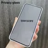 Sekretess 9D Full Cover Anti Spy Hempered Glass Screen Protector för Samsung S21 Fe S22 S23 Plus S24 Ultra