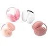 Cache-oreilles pour femmes, cache-oreilles chauds d'hiver, pelucheux et pliables en forme de hambourg, fourrure en peluche, couleur unie, protection contre le froid pour l'extérieur, 231122