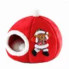 Cat Beds Christmas Year Pet Bed Winter Warm Semi-Closed Litter Creative Tent Pumpkin Kennel