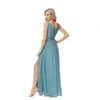 Casual Dresses Women Elegant Long 2023 Summer A-Line V-Neck Sleeveless Luxury Slim Slit Formal Cocktail Wedding Evening Party Vestidos