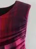 カジュアルドレス2023女性スプリングファッションヤングスタイルのネクタイディアプリントフォールドチュールロングドレスセクシーなスリムシックな袖なしVestidos de Moda