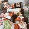 Bedding sets Luxury Romantic Flower Set Girls Woman Princess Ruffles Lace Duvet Cover Bed Skirt Sheet Pillowcase Fashion Home Textile 231122