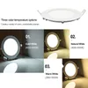 Indoor Downlights Dimmbare ultradünne LED-Panels Runde Form Aussparung versteckte Deckenleuchten Innenbeleuchtung 110-265V