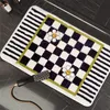 Carpet Flower Grid Doormat Plush Shower Mat Microfiber Bathtub Floor Mat Entrance Bathroom Absorb Mat Cute Pet Rug Tapis Salle De Bain 231122