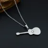 Pendant Necklaces Classic Men's Stainless Steel Guitar Necklace Hip Hop Music Rock Style Titanium Jewelry GiftPendant