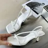 Kleid Schuhe Liyke Sommer Neue Mode Blau Weiß Frauen Sandalen Lässige Niedrige Dünne High Heels Schmalband Gladiator Pumps Karree Kleid Schuhe