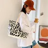 Evening Bags Large Capacity Purse Wallets Makeup Cosmetic Bag Leopard Gentlewoman Tote Women Handbags Canvas Shoulder Mummy