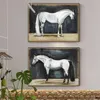 Pôster de cavalo saudita vintage, animais modernos, pintura em tela, arte de parede de cavalo, imagem para decoração de sala de estar, quadros sem moldura 1869