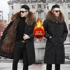 Men's Leather Faux Leather Thick Warm Coat Style Pie Overcomes Men's Fur Mid-length Thick Warm Jacket Mink Fur Coat Fur One Detachable Coat 231122