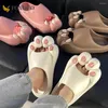 Slippers 2023 Summer Women Cartoon Fashion Bear Claw Home For Men Slides Casual Beach Sandals Flip Flops Zapatos Shoes