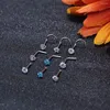 Ohrstecker WKOUD Edelstahl Nase Set Runde Herz Stern CZ Kristall Piercings 3MM L Form Nasenloch Piercing Schmuck 20g