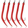 145mm Gummi Makk Eel Lures 10 0 Eel Hooks with Rubber Tube Bass Cod Norwegen Sea Boat Wreck Fishing271L